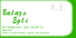 balazs egli business card